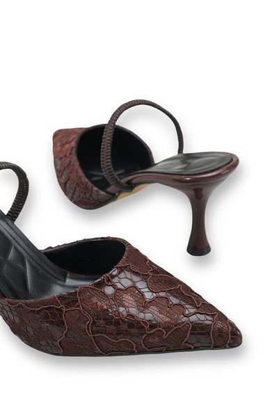 UBEYD AYAKKABI Women's Brown Detailed Heeled Shoes