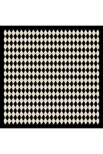 Beyaz İpek Soft Scarf 1001-Black/White