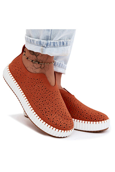 BOTO Open Slip-On Platform Shoes Orange Glamma 40