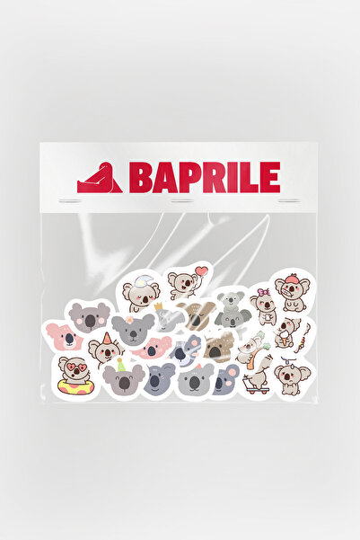 Baprile Sevimli Koalalar 80 Parça Sticker Paketi Suya Dayanıklı Laptop Termos...