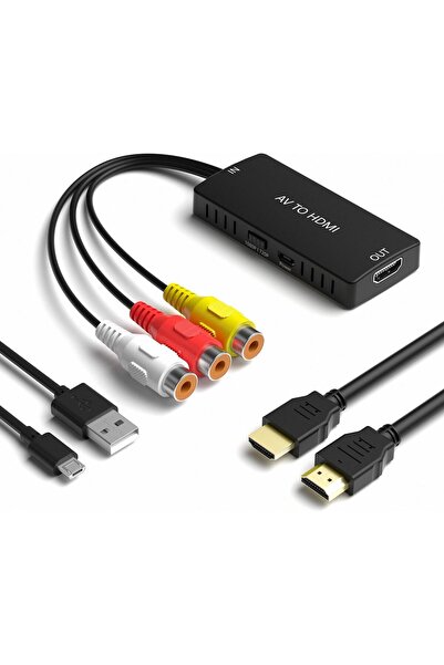 Pmr محول AV إلى HDMI + مجموعة كابلات HDMI وRCA