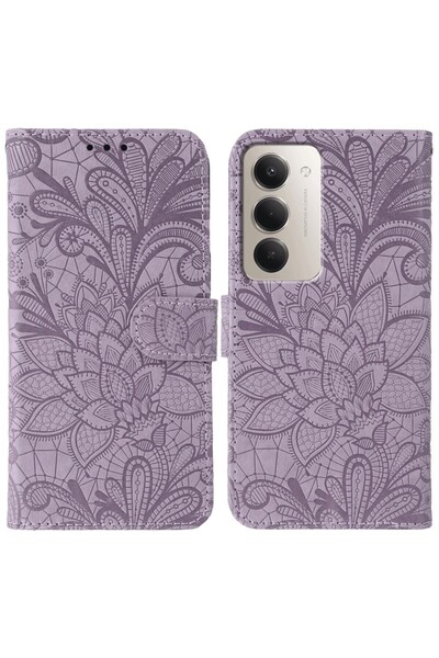 sscase Flowers Θήκη Πορτοφόλι Purple (Xiaomi Redmi 15 4G / 5G)