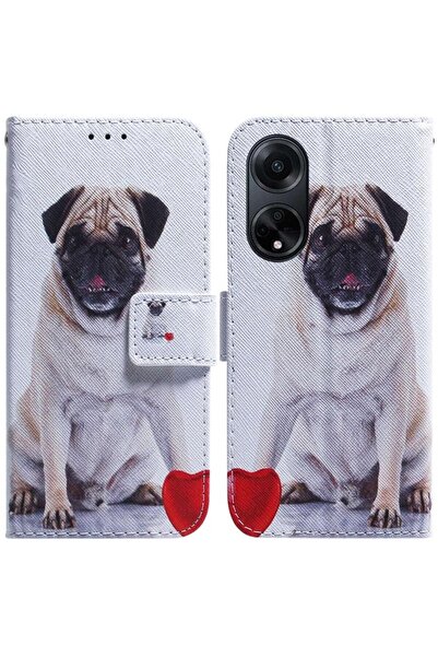 sscase Coloured Drawing Θήκη Πορτοφόλι Pug (Oppo A98)
