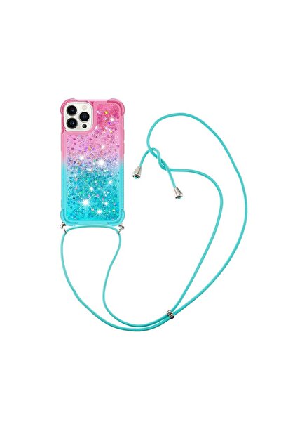 sscase Quicksand Θήκη Σιλικόνης με Λουράκι Pink/Green (Apple iPhone 14 Pro)