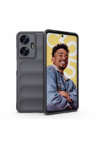 sscase Magic Shield Θήκη Σιλικόνης Dark Grey (Realme C55)