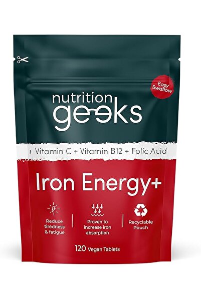 Nutrition Iron Tablets High Strength - Energy Tablets with Vitamin C, B12 & F...