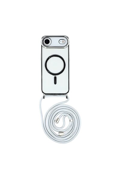 sscase Electroplated MagSafe Θήκη Σιλικόνης με Λουράκι Silver (Apple iPhone Air)