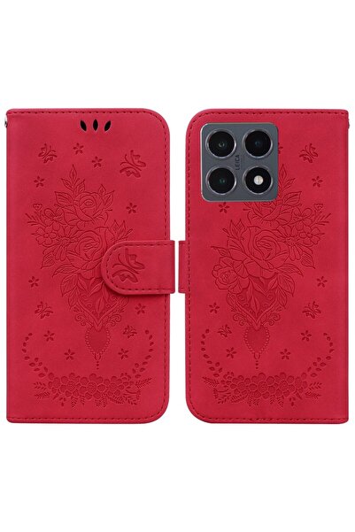 sscase Butterfly Rose Θήκη Πορτοφόλι Red (Xiaomi 15T 5G)