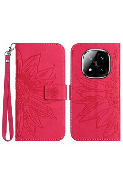 sscase Sun Flower Θήκη Πορτοφόλι Rose (Xiaomi Redmi Note 14 Pro 4G)