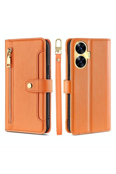 sscase Cross-body Zipper Sheep θήκη με Λουράκι Orange (Realme C55)