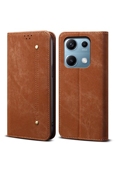 sscase Denim Texture Θήκη Βιβλίο Coffee (Xiaomi Redmi Note 14S 4G)