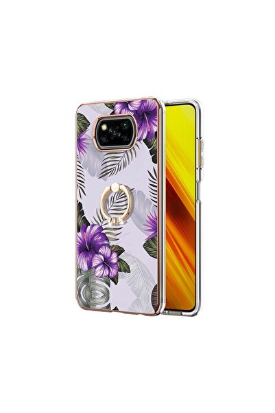 sscase Electroplating Pattern θήκη Σιλικόνης με Δαχτυλίδι Purple (Xiaomi Poco...