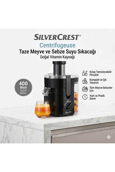 Silver Crest Turbo Blender – 400W, 1.5L Cam Hazne, 6 Bıçaklı & Smoothie