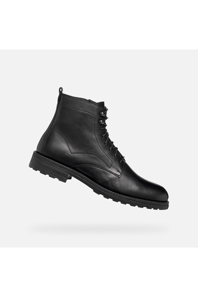 Geox Pantofi negri pentru bărbați până la gleznă Redclif