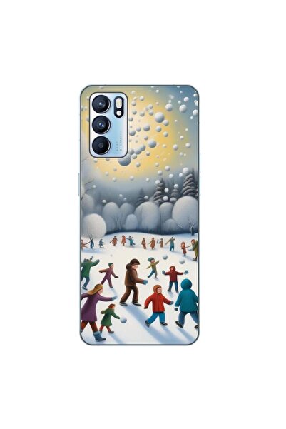 OEM Husa compatibila cu Oppo Reno6 5G Silicon Gel Tpu Model Copii la Joaca Iarna
