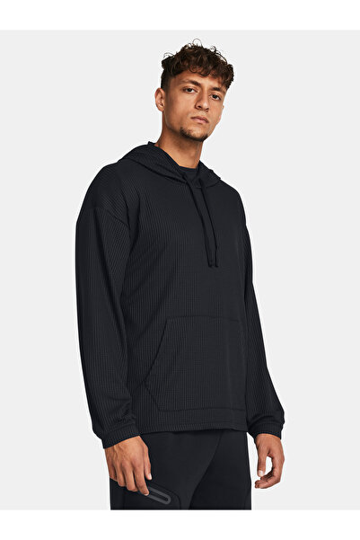 Under Armour Hanorac bărbătesc UA Rival Waffle Hoodie-BLK