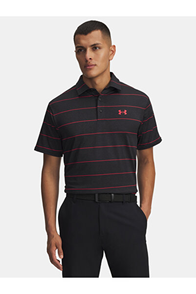 Under Armour Tricou polo pentru bărbați UA Playoff 3.0 Stripe - Negru