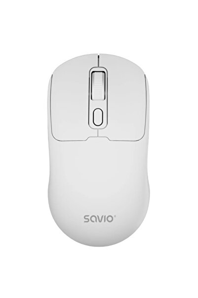 Savio Mouse MB-04 MB-04, Bluetooth 5.4, Wireless 2.4Ghz (Alb)