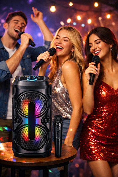 singe Boxă portabilă Bluetooth ZQS6239XW, 6.5 inch, 10W, LED RGB, FM, USB, AUX, microfon wireless