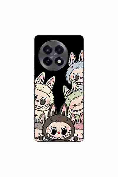 OEM Husa compatibila cu OnePlus 13R Silicon Gel Tpu Model Labubu Pattern Black