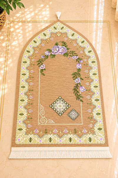 NAMAT Luxury Velvet Prayer Mat – Comfortable Muslim prayer Rug with Premium F...