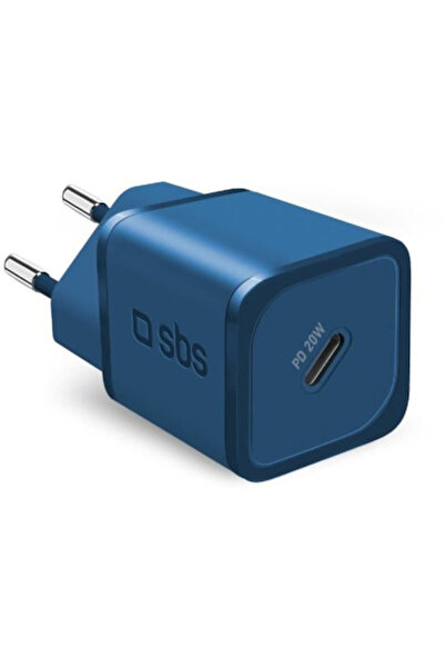 SBS Ασύρματος φορτιστής GaN με USB-C 20W Power Delivery Μπλε