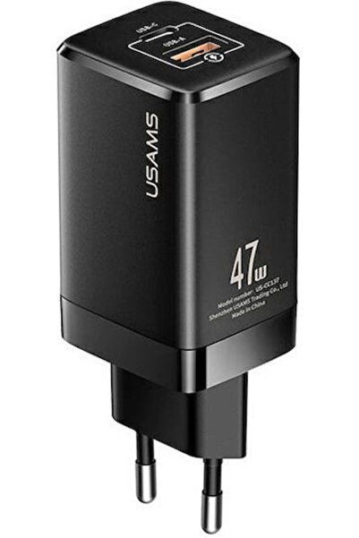 Usams Ασύρματος φορτιστής GaN με θύρες εξόδου USB-A και USB-C, Παροχή ισχύος ...