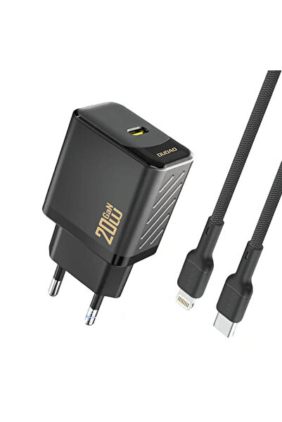 DUDAO Φορτιστής GaN με Θύρα USB-C και Καλώδιο USB-C σε USB-C, 20W Power Deliv...