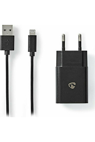 Nedis Φορτιστής με θύρα USB-A και καλώδιο Lightning 12W Μαύρο (WCHAL242A)
