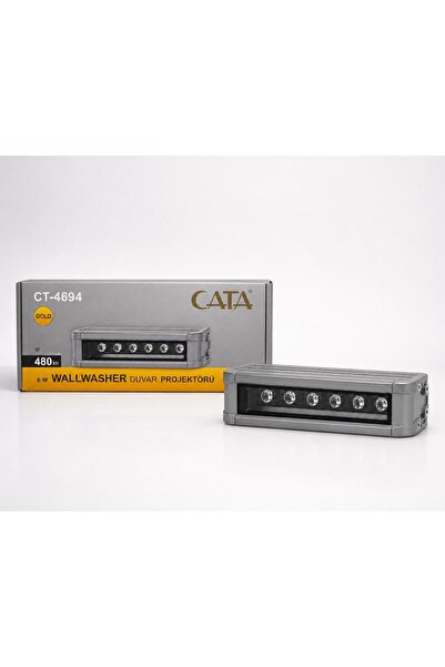 Cata CT-4694 Bahçe Bina Çephesi projektörü wall washer 6w 480lm amber ışık rengi
