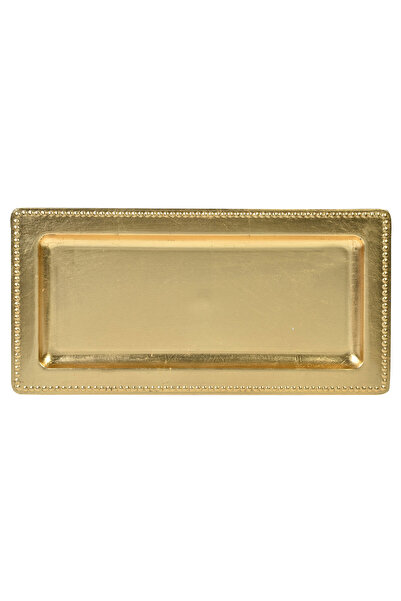 Zumzeria Golden Rectangular Christmas Decorative Tray 35.5x17.8cm