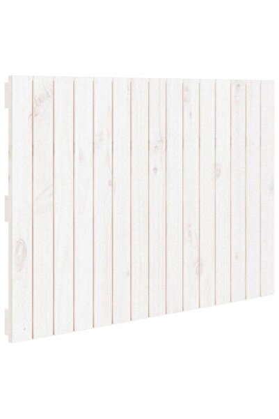 vidaxl Tăblie de pat pentru perete, alb, 95,5x3x60 cm, lemn masiv pin