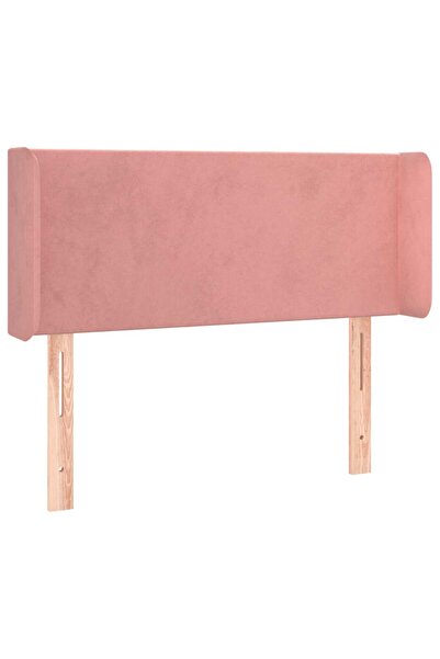 vidaxl Bedside table with pink wings 93x16x78/88 cm Velvet