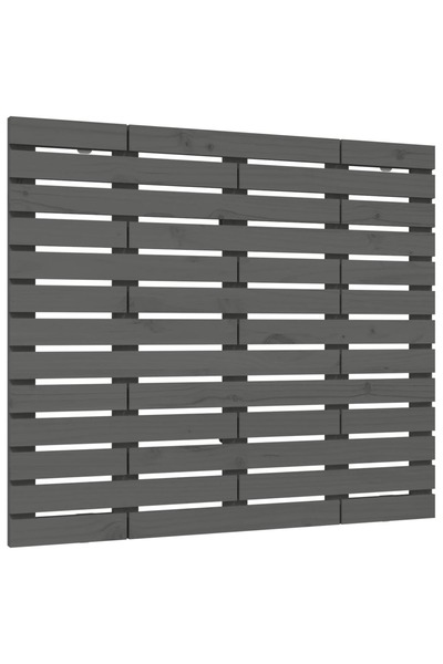 vidaxl Tăblie de pat pentru perete, gri, 96x3x91,5 cm, lemn masiv pin