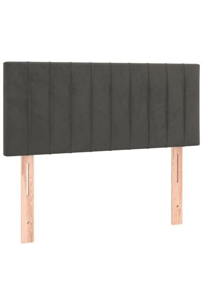 vidaxl Tăblie de pat, gri închis, 90x5x78/88 cm, catifea