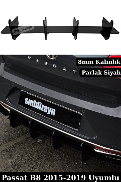 SML Dizayn Volkswagen Passat B8 Sedan (2015-2019) Uyumlu Arka Difüzör Splitte...