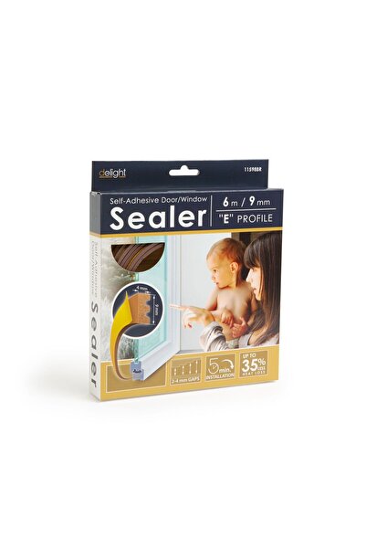 DELIGHT Izolator autoadeziv pentru usi si ferestre, Delight, Cauciuc, 6 m, Maro