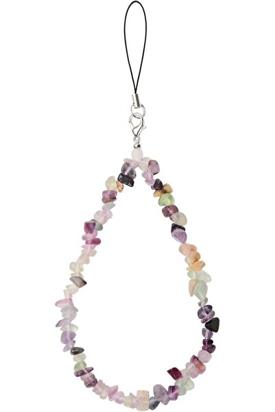 Generic Color Phone Charm, Natural Gemstone Beaded Phone Strap Wrist Strap, N...