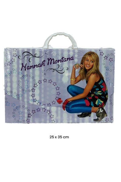 KILIÇASLAN SHOP 25 x 35 cm HANNAH MONTANA PROJE RESİM ÇANTASI (İNCE PVC MALZE...