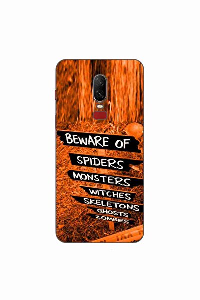 OEM Husa compatibila cu OnePlus 6 Silicon Gel Tpu Model Halloween Beware Signs