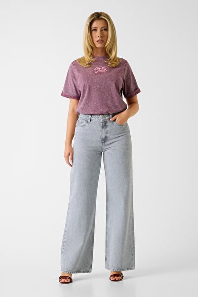 Guess Regen Relaxed Fit Geniş Paça Kadın Jean Pantolon W6GA1AD0711