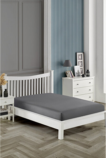 Sendia Fitted sheet 200 x 200 x 25 cm, Grey