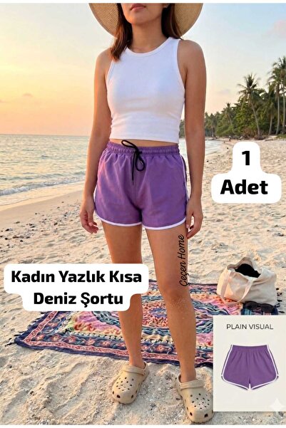 ÇEÇEN HOME (1 Piece) Short Women's Swim Shorts, Comfortable Quick-Dry Short S...