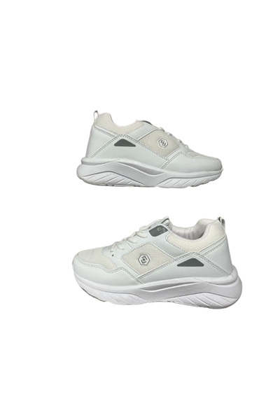 Queen Step Unisex Mesh Sports Shoes White