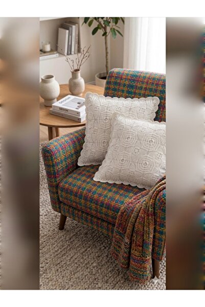 meryemin butiği Hand-Knitted Lace Cushion Covers, Each Model Is 2 Pieces, the...