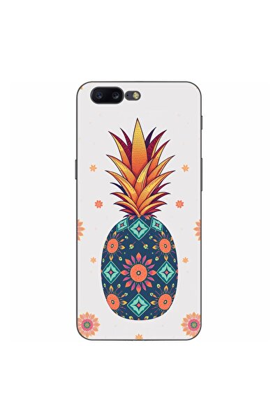 OEM Husa compatibila cu OnePlus 5 Silicon Gel Tpu Model Floral Pineapple