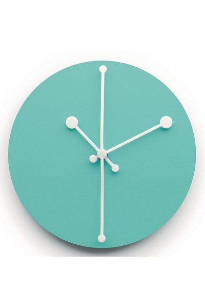 Alessi Ρολόι τοίχου Dotty Clock ABI11 LAZ Δ20εκ. Μεταλλικό Τυρκουάζ
