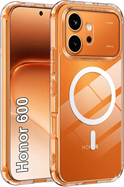Honor 600 Compatible Case Camera Upgraded Magsafe Transparent Surface Hard Cover with Charging