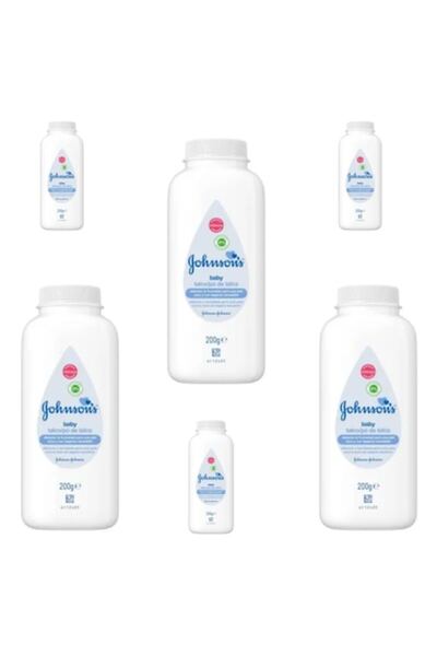 Johnson's Set de 6 X Pudră de talc pentru bebeluși, 200 gr