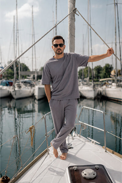 vova Men's Comfortable Fit Drop Shoulder T-Shirt Pants 2-Piece Lounge Set